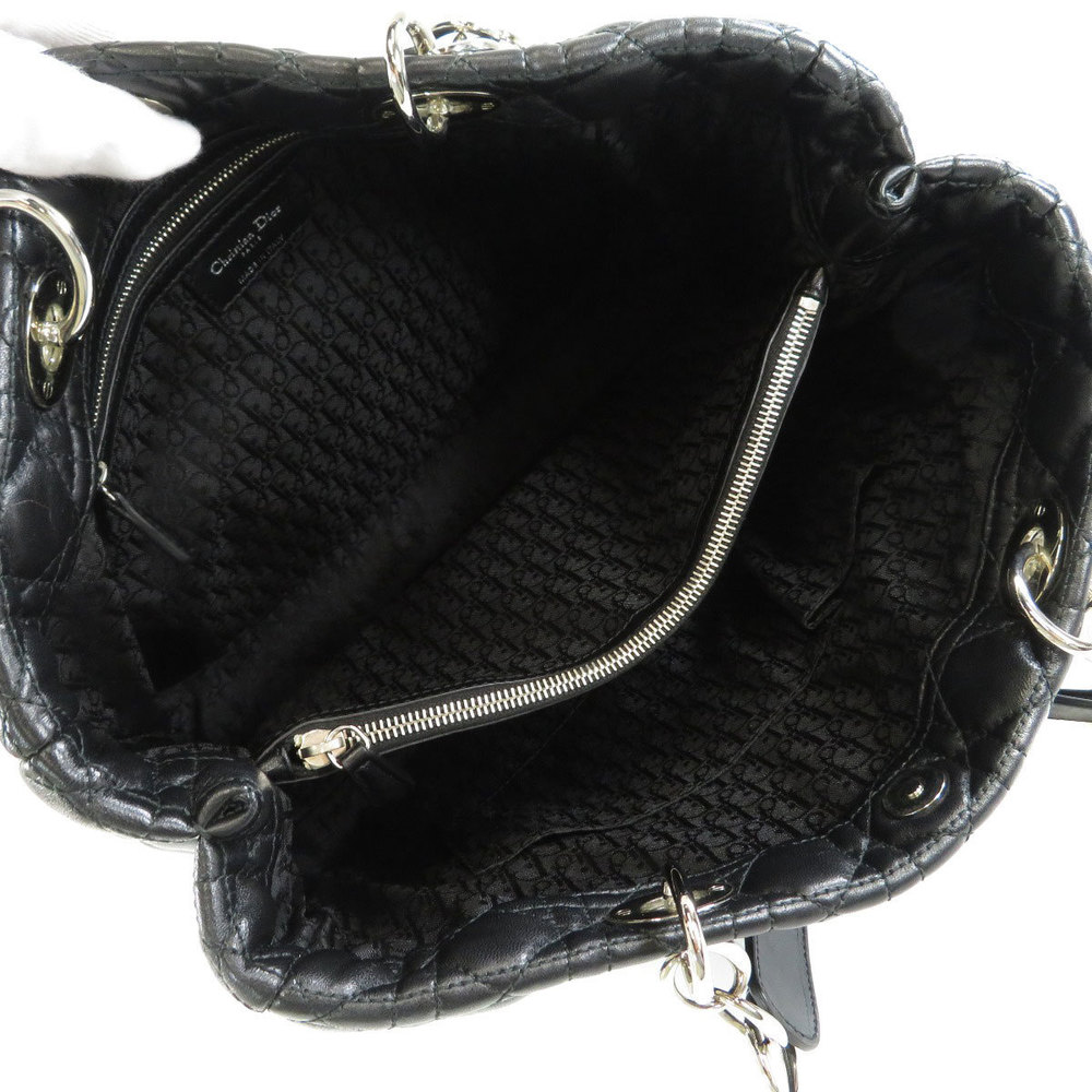 Christian Dior Tote Bag Leather Black - Picture 4 of 8